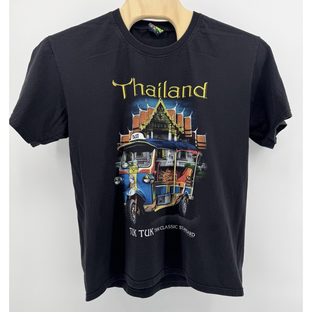 Vintage 90s Joligolf Thailand Tuk Tuk Taxi Thai Classic City T Shirt Size XL